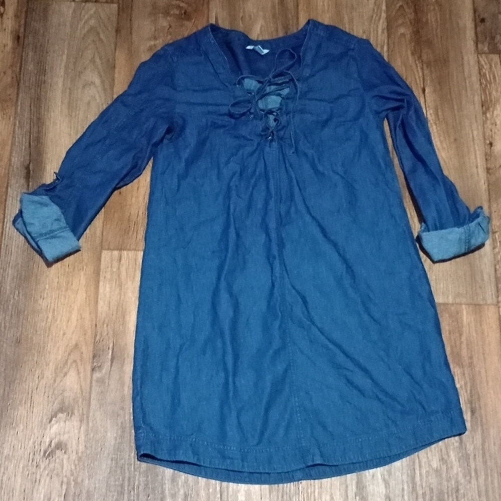 Cato Denim Blue Womens Casual Midi Dress Size Small